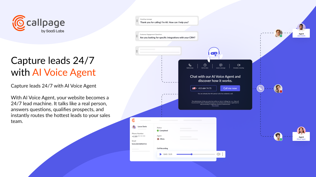 Generate leads 24/7 with AI Voice Agent